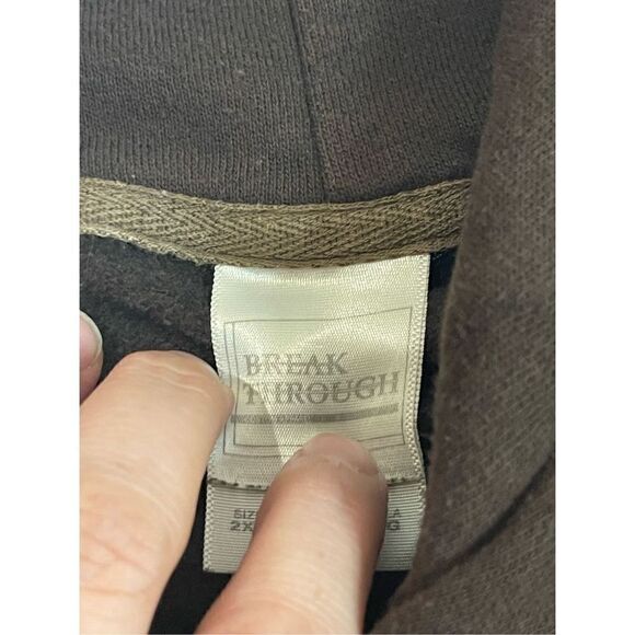 Break Through 2XL brown hoodie - Picture 6 of 7